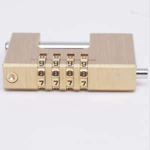 Grillete de acero de almacén, grillete endurecido de bloqueo de buena calidad, candado de latón Rectangular combinado de <span class=keywords><strong>60mm</strong></span> y 70mm - Product Image 2