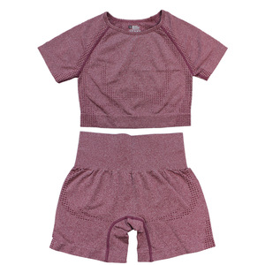 Fitness Clothing Woman 2026 Seamless Gym Workout Set Short <strong>Yoga</strong> Gym Activewear Set 2 Piece Short Gym Fitness Sets for Women - Product Image 5