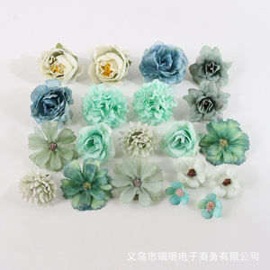 Kit Artisanal en Soie Artificielle, Faux Hortensia, Pompon, Fleurs de Chrysanthème pour Artisanat, Décorations Artisanales, Sac <span class=keywords><strong>Ita</strong></span>, Style - Product Image 4