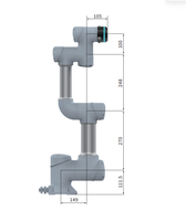 Robot de Soldadura PLC de Bajo Consumo Energético, Brazo Robótico de Soldadura por Arco Eficiente, Carga Útil de 3 kg, 6 Grados de Libertad para Trabajos Pequeños