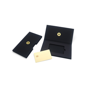 Boîte d'emballage en papier pour <span class=keywords><strong>carte</strong></span> <span class=keywords><strong>de</strong></span> <span class=keywords><strong>crédit</strong></span> personnalisée en acier inoxydable vierge en gros, <span class=keywords><strong>carte</strong></span> bancaire en métal avec puce NFC - Product Image 2
