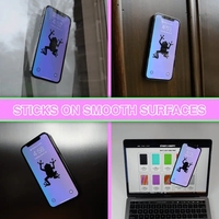 Support Téléphone Ventouse Carré en Silicone Adhésif Simple Face pour iPhone et Android Mains Libres Jouet Anti-Stress Miroir