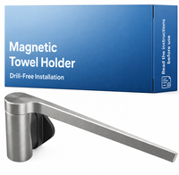 Accessoires de cuisine en acier inoxydable magnétiques, porte-serviettes de cuisine, support mural sans perçage