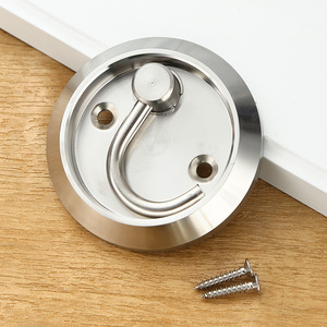 Colgador de ropa de acero inoxidable 304 detrás de la puerta Baño Hotel Ganchos decorativos ocultos para abrigos - Product Image 3