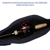 Sac de canne à pêche étanche 1.3m poteau de pêche pochette de protection coque dure sac de rangement de matériel de pêche