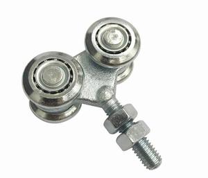 Zilveren Glijdende Rupsrol Hangende Schuurdeur Rail Trolley Wiel Met Spoor-En Bevestigingsbeugel - Product Image 2