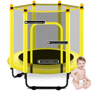 Lit de saut 1.2 mètres pliant petit trampoline Protection intérieure filet de sécurité enfants Trampoline rebondisseur pour enfants - Product Image 1