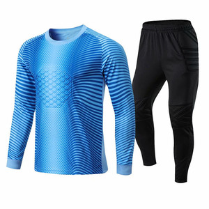 Service OEM, vêtements de <span class=keywords><strong>football</strong></span>, maillot de foot, uniforme de <span class=keywords><strong>gardien</strong></span> de <span class=keywords><strong>but</strong></span> bleu avec jaune, ensemble d'équipement d'entraînement pour <span class=keywords><strong>gardien</strong></span> de <span class=keywords><strong>but</strong></span> - Product Image 6
