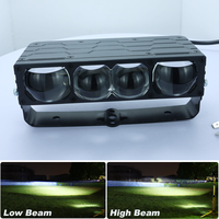 Projecteur de grille laser bi-LED 4x4 de 6 pouces 12V 24V 214W avec assistance moteur pour pick-up tout-terrain 6000K IP67