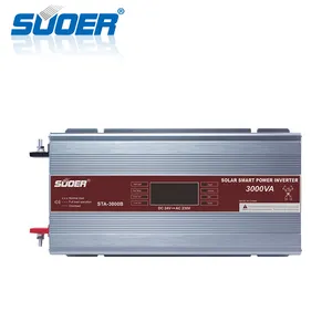 Suoer Inverter daya tenaga surya 3kw, Inverter daya Gird 24v 220v dc ke ac Off, Gird