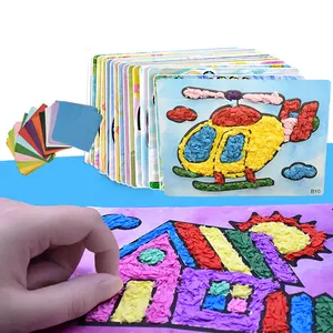 New Montessori Educational Toys Animal Drawing Kneading Paper Toys Arts Crafts DIY Toys Paper Crafts For Girls
