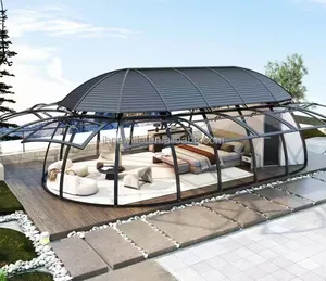 Yeni 360 derece lüks otel bar kulübü yıldız Spa Sunroom kubbe yıldızlı bahçe kabarcık ev kubbe çadır