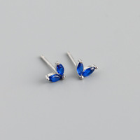 Boucles d'oreilles clous en argent sterling 925 avec zircon cubique, boucles d'oreilles en argent 925, boucles d'oreilles en zircon tendance pas chères pour femmes