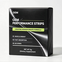 Оптовые растворимые полоски с креатином OEM/ODM для улучшения физической формы, спортивные добавки под собственной торговой маркой