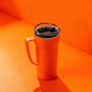 BPA Free 20oz/600ml Tumbler Powder Coated Vacuum <b>Double</b> Layer Stainless Steel Cup with Handle - Product Image 2
