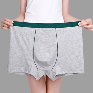 Cotton Breathable Trackless Oversize Men's Comfortable Thin Solid Color <b>Boxers</b> - Product Image 2