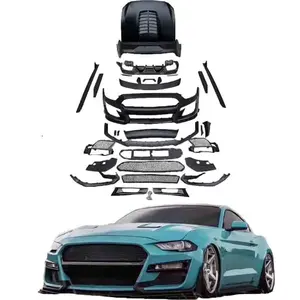 BodyKit Para Ford Mustang 2015 2016 2017 Atualização para Sport Shelby GT500 Estilo Frente + Amortecedor Traseiro + Grade + Saia Lateral montagem