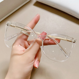 2025 Anti lumière bleue lunettes grandes lunettes pour dames femmes TR90 chat lunettes cadre en gros - Product Image 2