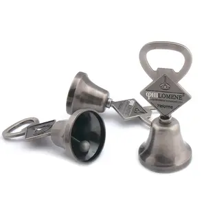 Hot Sale French Bell Bottle Opener Zinc Alloy Dinner Bell Metal Bottle Opener Hand Bells