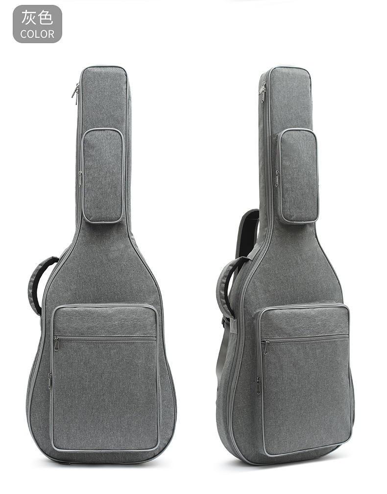 กระเป๋ากีตาร์ไฟฟ้าสีเทาผ้าลินิน