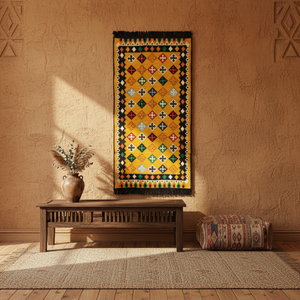 Alfombra de pared Oriental árabe, tapete de pared étnico, tamaño 90x60cm, peso de 650 gr - Product Image 3