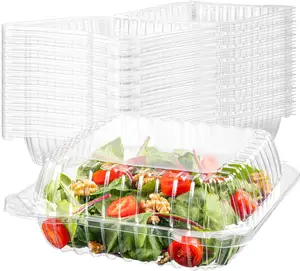 定制尺寸一次性宠物食品塑料容器透明水果蛤壳包装盒草莓饼干甜点沙拉