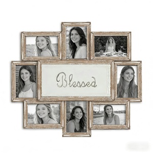 Cadre photo mural personnalisé OEM pour cadeaux familiaux, <span class=keywords><strong>collage</strong></span> de <span class=keywords><strong>photos</strong></span>, multi-ouvertures, pour affichage mural et exposition de souvenirs - Product Image 3