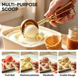 Cuchara para Helado de Acero Inoxidable 304 de Alta Resistencia, con Logotipo Personalizado, Cuchara Premium de Metal para Gelato, Sandía y Puré de Patatas, Venta al por Mayor - Product Image 2