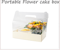 Boîte à fleurs Rose transparente emballage de gâteau en plastique boîtes d'emballage bricolage pour mariage saint valentin vacances