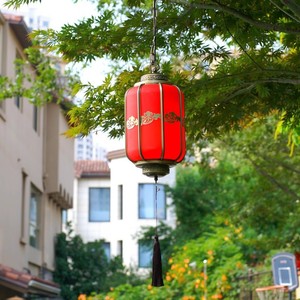 New Chinese Style Long Corridor Grape <strong>Arbor</strong> Gazebo Villa Courtyard Gate Eaves Balcony Outdoor Retro Aluminum <strong>LED</strong> Red Lantern - Product Image 2