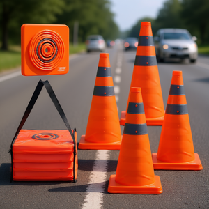 Vevor – Lot de 4 cônes de sécurité réfléchissants pliables de 18 pouces avec sac de rangement pour signalisation routière - Product Image 2