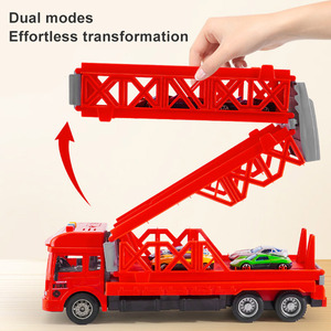 Tùy chỉnh đồ chơi-tàu sân bay xe tải thiết lập giao thông vận tải mini Kim Loại Đồ chơi xe tàu sân bay xe tải đồ chơi Die Cast xe với Launcher - Product Image 2