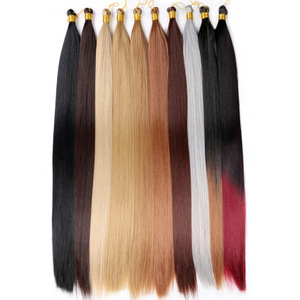 Extensions de cheveux synthétiques à haute température, lisses, pré-collées, à double trame, avec bandes adhésives, en gros - Senmu Beauty - Product Image 4