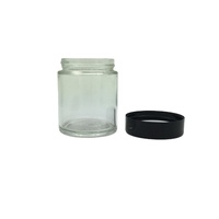Récipient en verre fournisseur ODM OEM 2018 nouveau pot en verre de 4oz avec couvercle noir 120ml fabricant/vente en gros