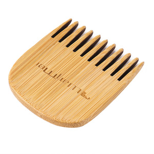 Peine de barba de madera LuanMei, herramienta de peinado portátil mini para hombres, cuidado del bigote, color madera natural - Product Image 5