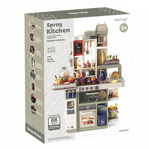Jacko Toys 93CM 88PCS Accesorios Cocina Juegos <span class=keywords><strong>de</strong></span> imaginación Juguetes Spray Cocina moderna <span class=keywords><strong>Juguete</strong></span> con sonido y luz para niñas Niños - Product Image 4