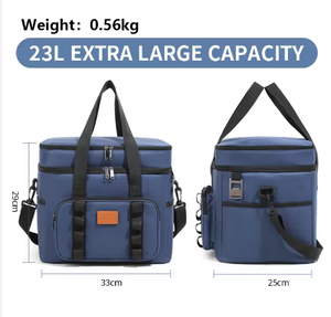 Sac isotherme multifonctionnel pour pique-niques et camping, avec couche thermique en aluminium, sac à déjeuner isolé, rangement pour aliments frais, en polyester - Product Image 4