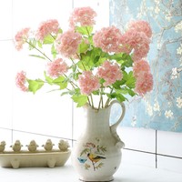 Centre de table moderne en fleurs artificielles d'hortensia en plastique, faites à la main, douces et réalistes, pour mariages et remises de diplômes, durables et écologiques