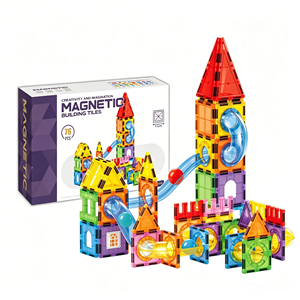 <strong>Ball</strong> Tube <strong>Magnetic</strong> Plates Plastic 92PCS 76PCS <strong>Magnetic</strong> Building Blocks STEM Educational Construction Toy for Kids Gift - Product Image 1