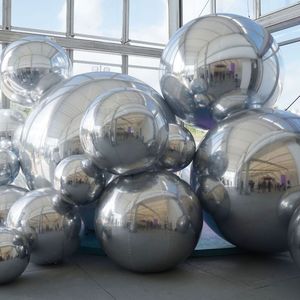 Boules miroir gonflables en PVC, grande sphère réfléchissante, ballon brillant pour la décoration de Noël, de mariages, de fêtes et d'événements, personnalisable - Product Image 6