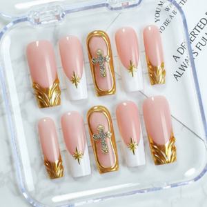 Haute qualité 3D fleur à la main <span class=keywords><strong>ongles</strong></span> artificiels Art amovible presse-sur <span class=keywords><strong>faux</strong></span> <span class=keywords><strong>ongles</strong></span> motif carré <span class=keywords><strong>pour</strong></span> doigt en gros - Product Image 4