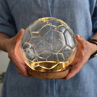 Dôme de présentation créatif en verre borosilicate pour football, anti-poussière, fait main, pour fleurs séchées, ornement de la Scottish Premiership