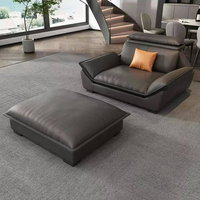 Canapé d'angle en cuir véritable de luxe européen en forme de L, trois places, design moderne, écologique et durable, idéal pour appartement