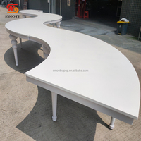 Table de pique-nique pliable en bois en forme de serpent, prix de gros