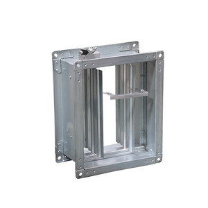Amortiguador Manual Rectangular de Acero Galvanizado Ajustable para Instalación en Techo de Sistemas HVAC - Product Image 1