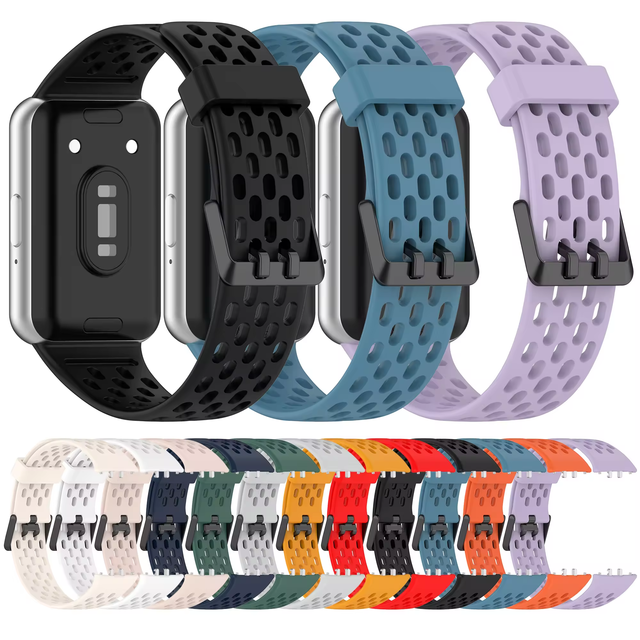 Replacement Luxury Breathable Watch Band for Samsung Galaxy Watch Fit 3 Sport Silicone Strap for Fit3