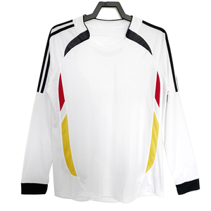 ชุดฟุตบอลแขนยาว2006ย้อนยุคเสื้อเจอร์ซีย์ของที่ระลึกเยอรมันชุดเครื่องแบบสโมสรยุโรประบายอากาศ - Product Image 2