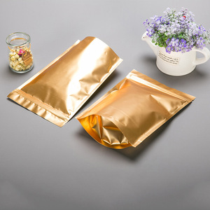 Custom Printed Metallized Gold Stand up Zipper Pouch Smell Proof Zip Lock Bag Bolsas <strong>Plasticas</strong> - Product Image 4