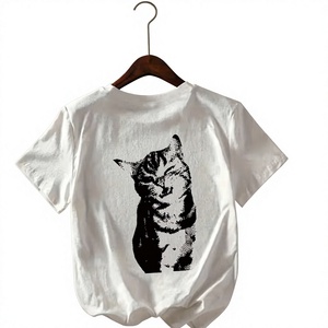 Camiseta de Manga Corta con Cuello Redondo para Hombre, Color Personalizado, 100% Algodón, Corte Regular, Informal, Tejido de Punto, Transpirable, Color Sólido - Product Image 1