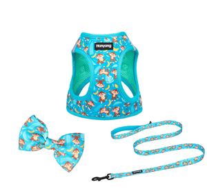 Échantillons gratuits, harnais réfléchissant personnalisé réglable sans tirer pour animaux de compagnie, harnais pour chien, ensemble de harnais pour chien personnalisé avec laisse de collier - Product Image 1